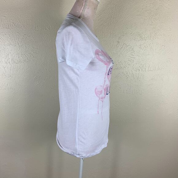 CHASER The Future Is Love Graphic Tee Size S White Crew Neck T-Shirt - Picture 4 of 10